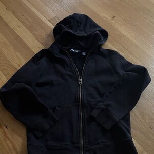 Lands' End Black Kids Zip-Up Hoodie